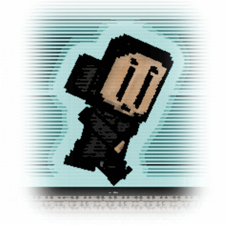 pixelcan logo running icon game character